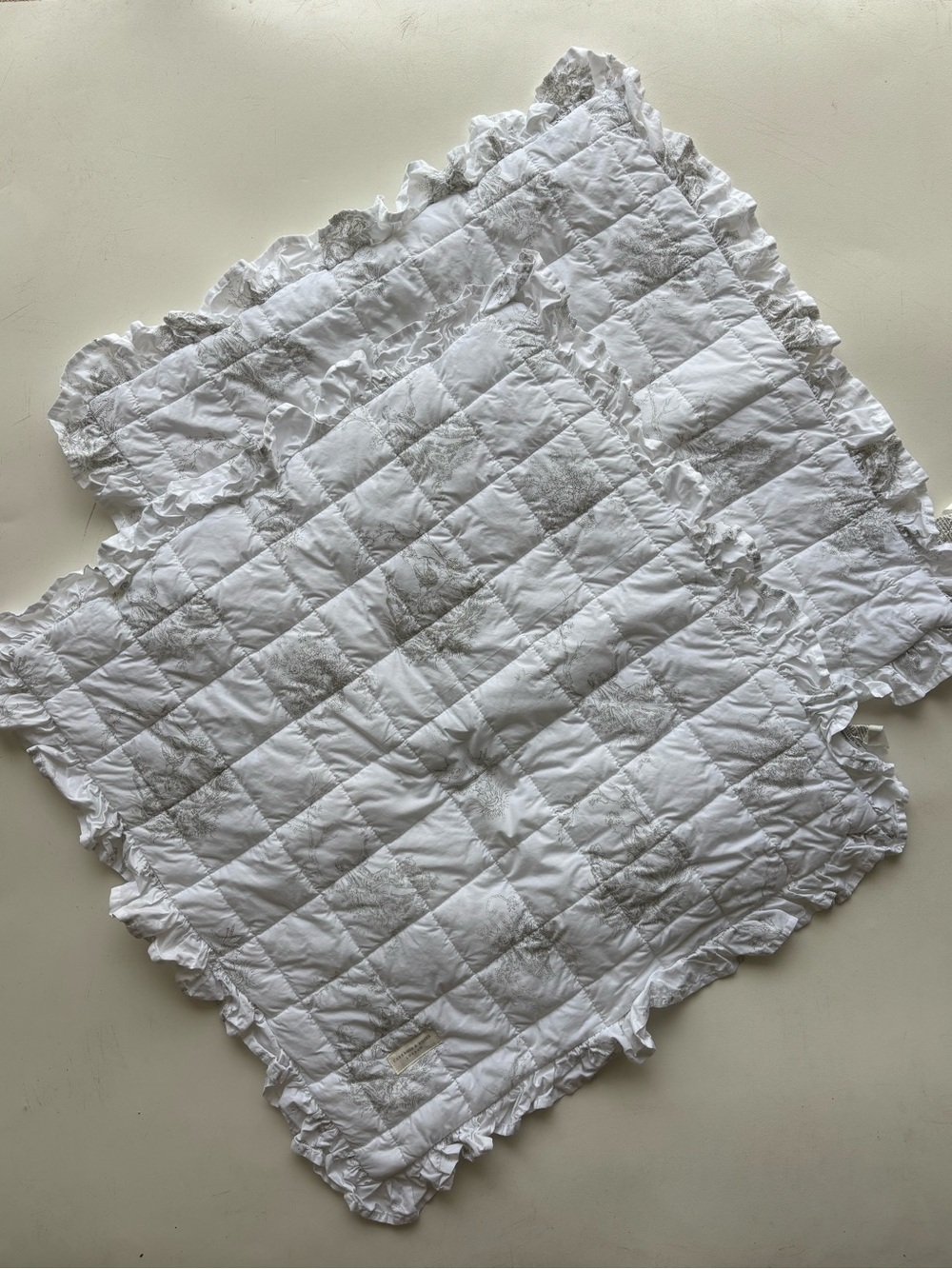 Cabbage and Roses London sham covers white English cottagecore shabby chic